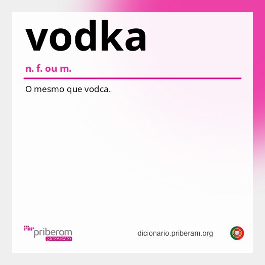Significado de vodka