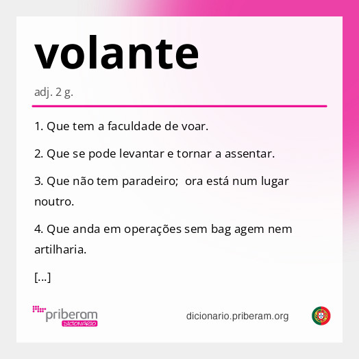 Significado de volante