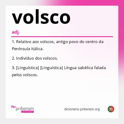Significado de volsco