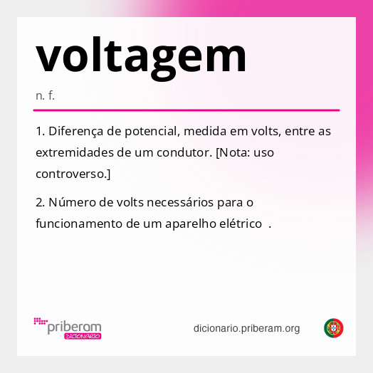 Significado de voltagem