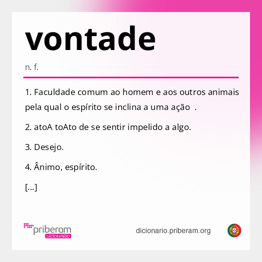 Significado de vontade