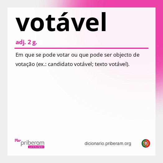 Significado de votável