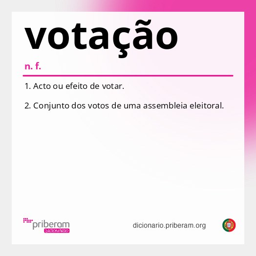 Significado de votação