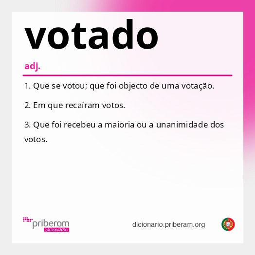Significado de votado