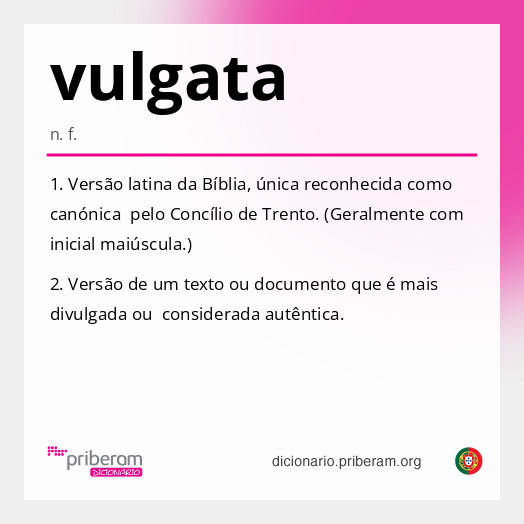 Significado de vulgata
