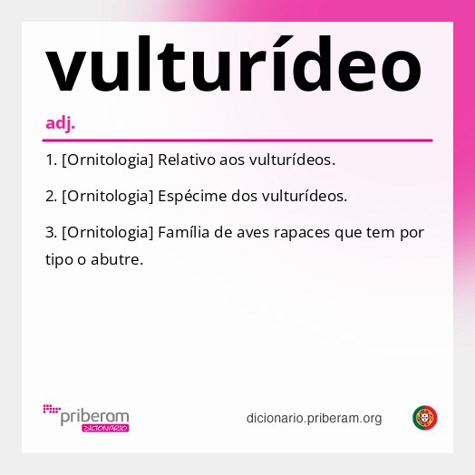 Significado de vulturídeo