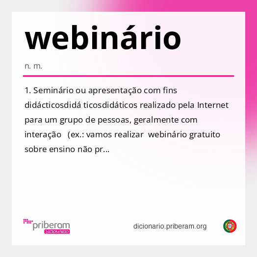 Significado de webinário