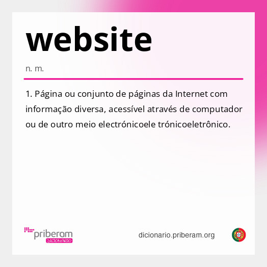 Significado de website