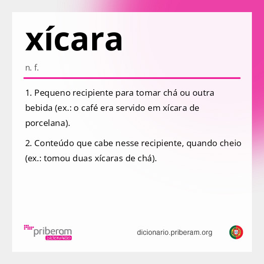 Significado de xícara