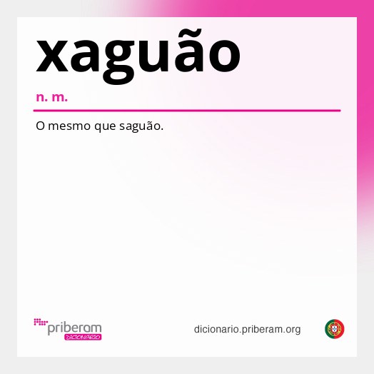 Significado de xaguão