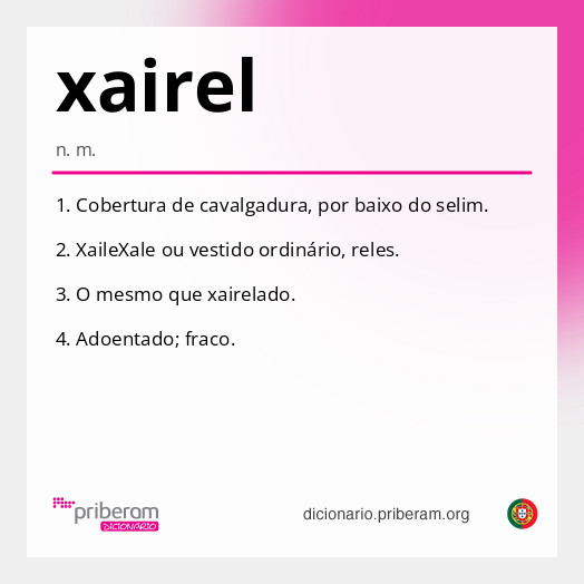 Significado de xairel