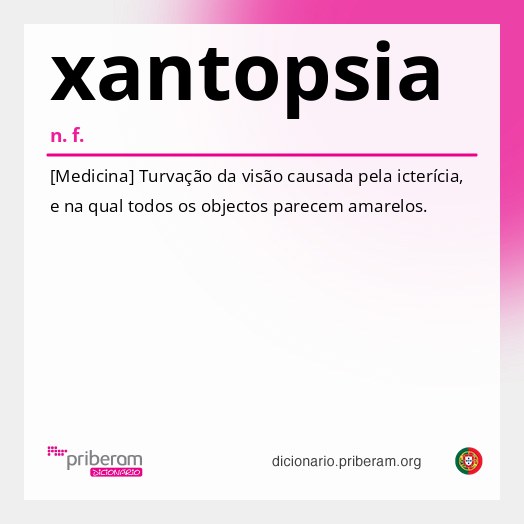 Significado de xantopsia