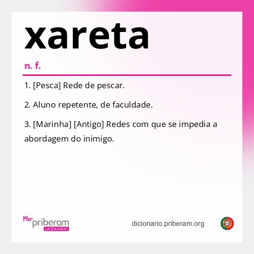 Significado de xareta