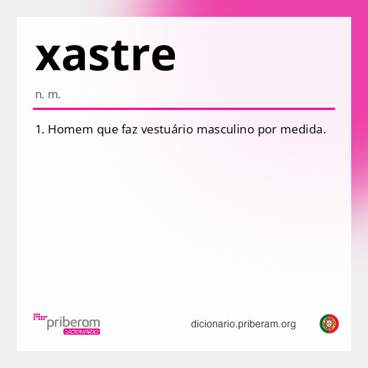 Significado de xastre