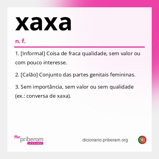 Significado de xaxa