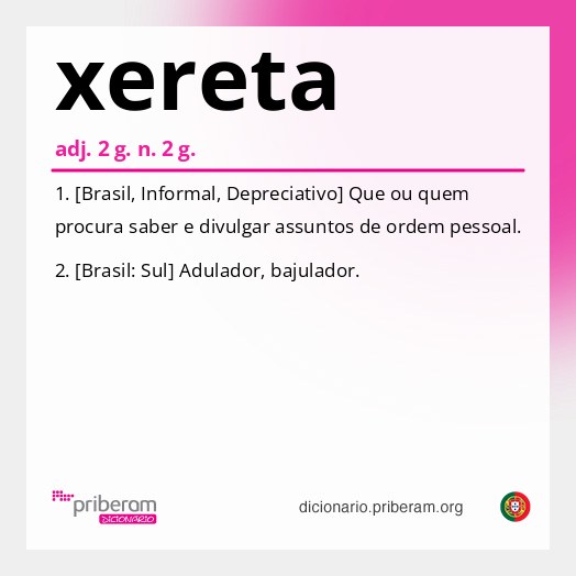 Significado de xereta