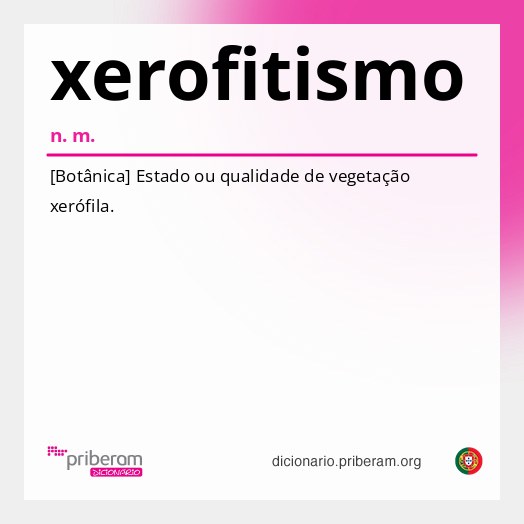 Significado de xerofitismo