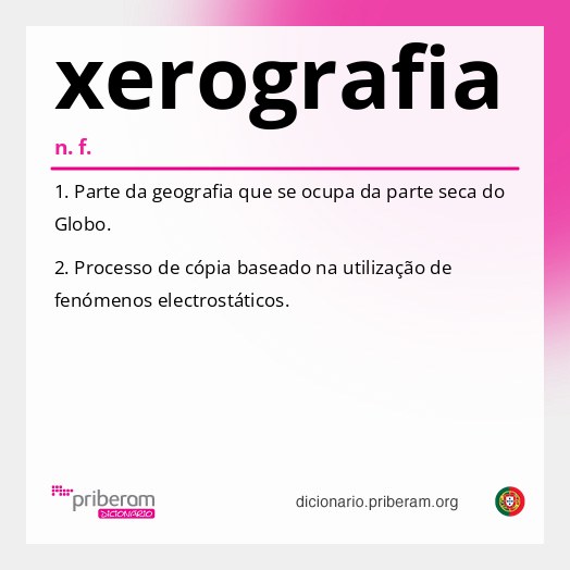 Significado de xerografia