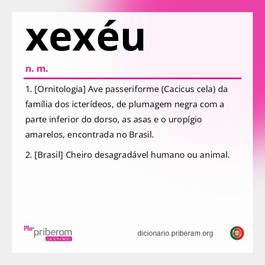 Significado de xexéu