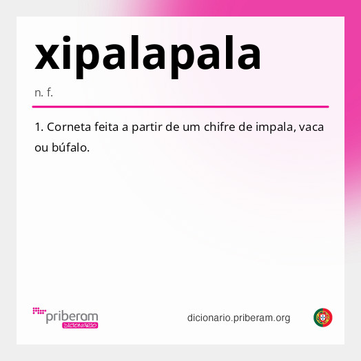Significado de xipalapala
