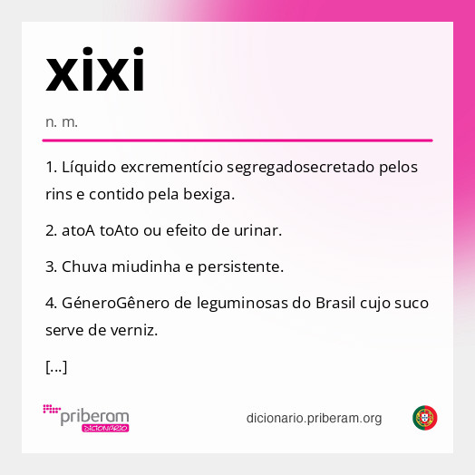 Significado de xixi