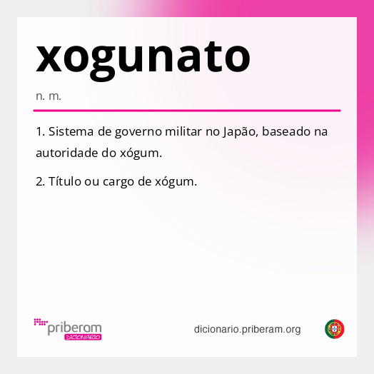 Significado de xogunato