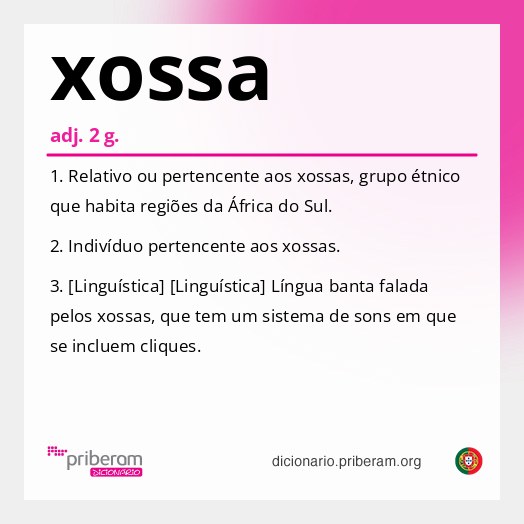 Significado de xossa