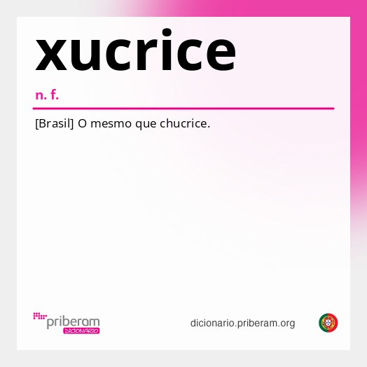 Significado de xucrice