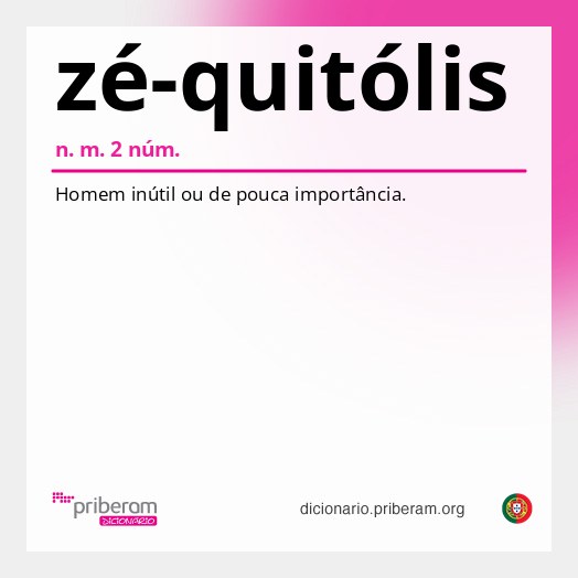 Significado de zé-quitólis