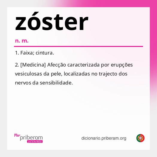 Significado de zóster