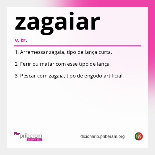 Significado de zagaiar