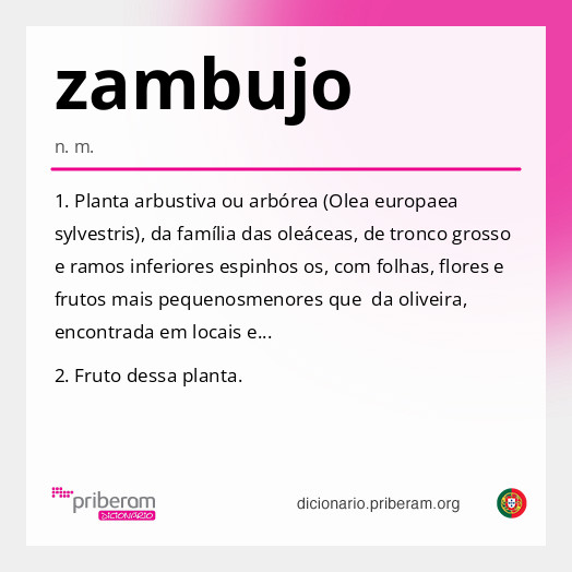 Significado de zambujo