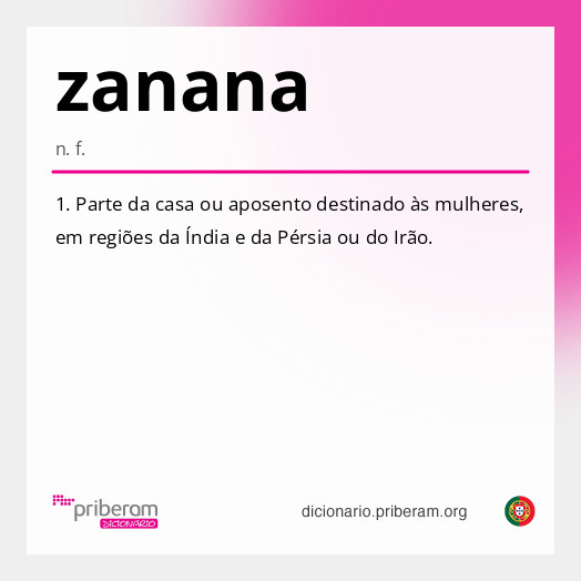 Significado de zanana