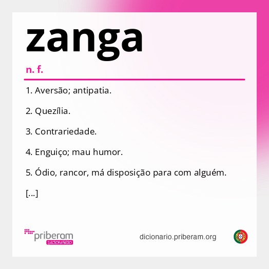 Significado de zanga