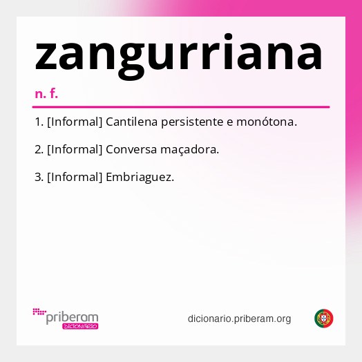 Significado de zangurriana