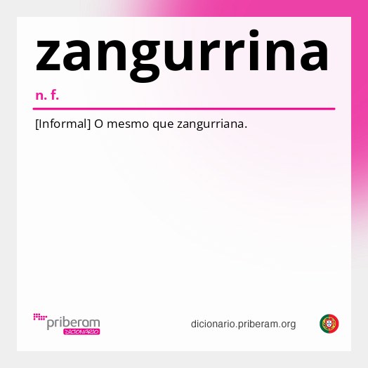 Significado de zangurrina