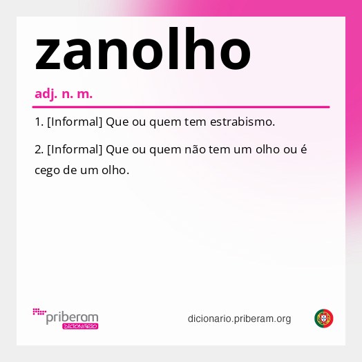 Significado de zanolho