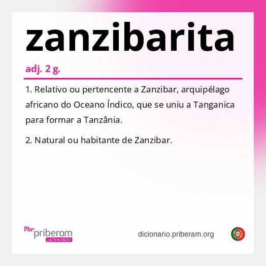 Significado de zanzibarita