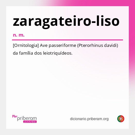 Significado de zaragateiro-liso