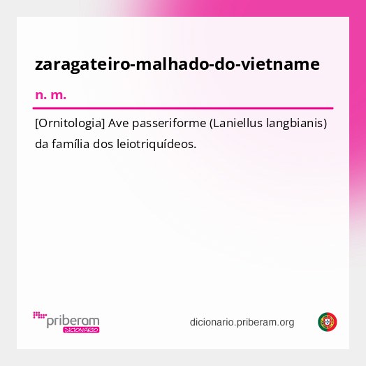 Significado de zaragateiro-malhado-do-vietname