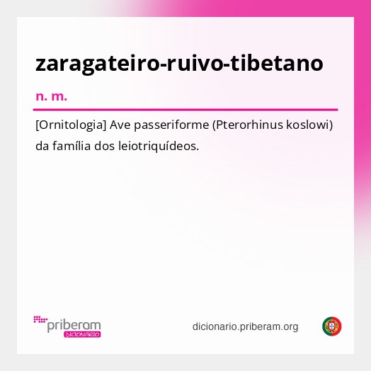 Significado de zaragateiro-ruivo-tibetano