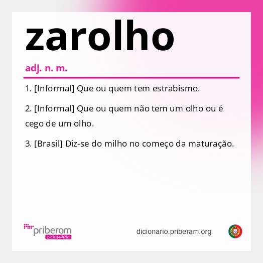 Significado de zarolho