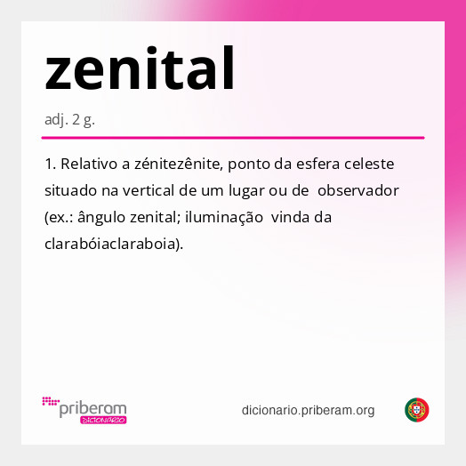 Significado de zenital