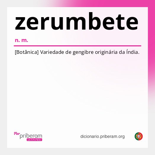Significado de zerumbete