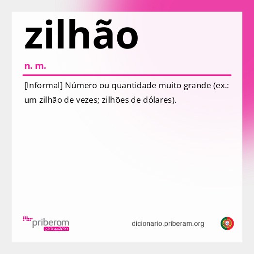 Significado de zilhão