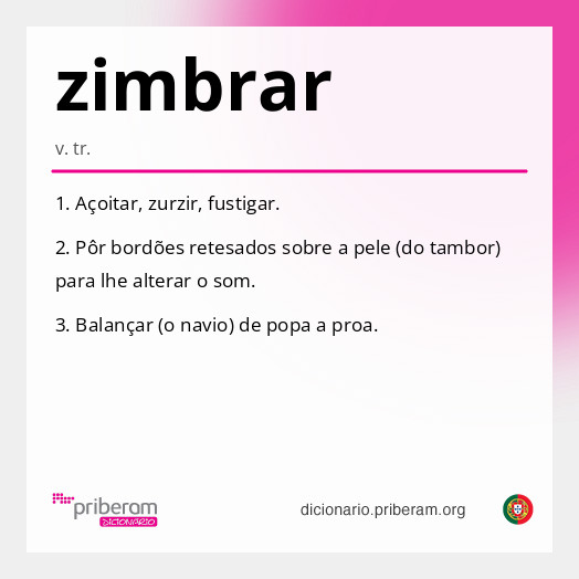 Significado de zimbrar
