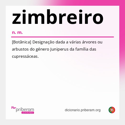 Significado de zimbreiro