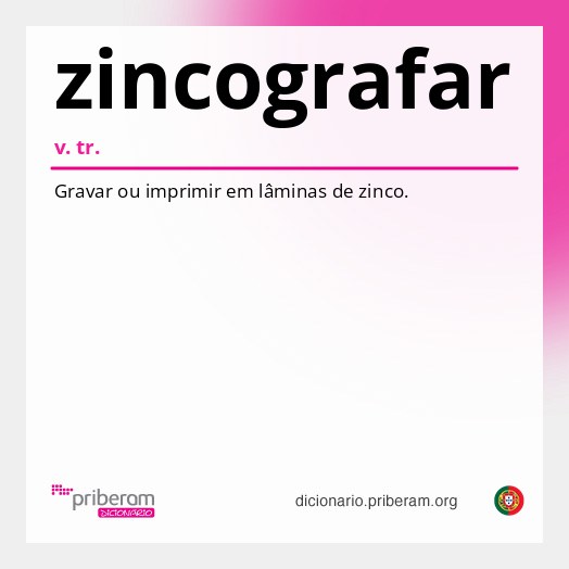 Significado de zincografar