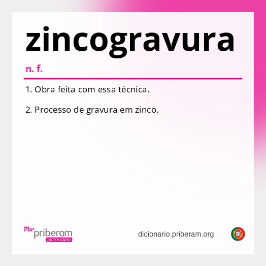 Significado de zincogravura