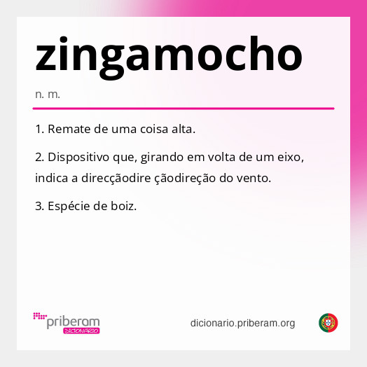 Significado de zingamocho